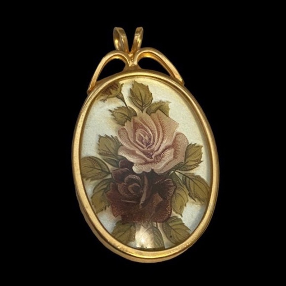 Jewelry - SALE 💘 Vintage Costume Flower Large Pendant #3811